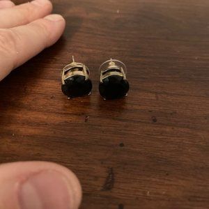 Large black stud earrings